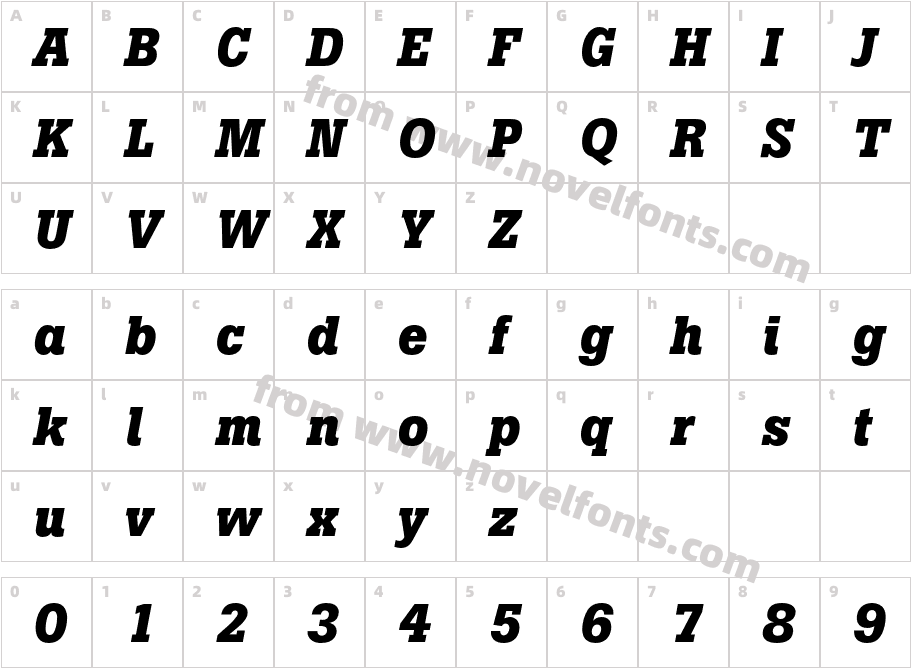 Boton-BoldItalicCharacter Map