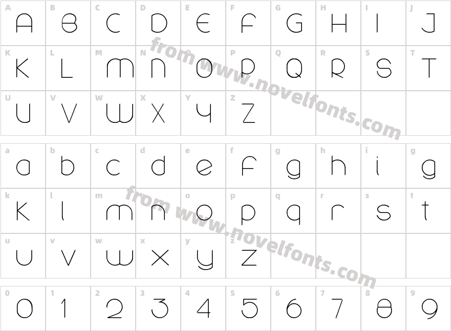 Rounded, two.Character Map