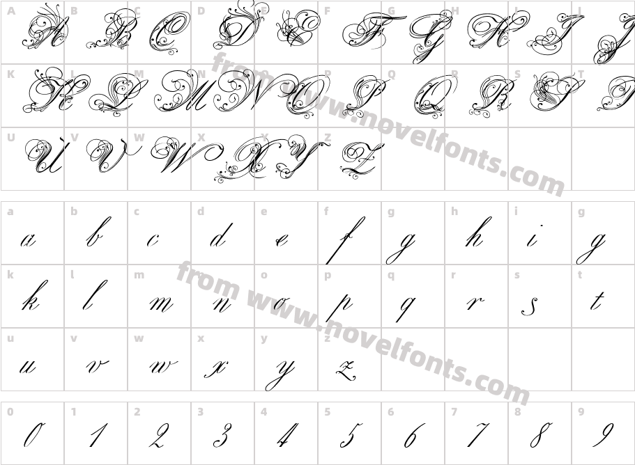 Royal Classic Bold BETACharacter Map