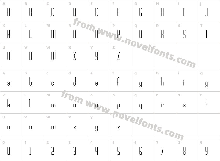 Rschasline HollowCharacter Map