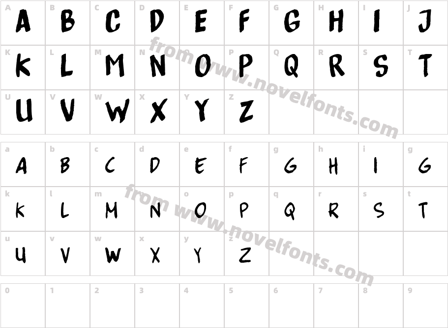 Bottenbreker T.V.Character Map