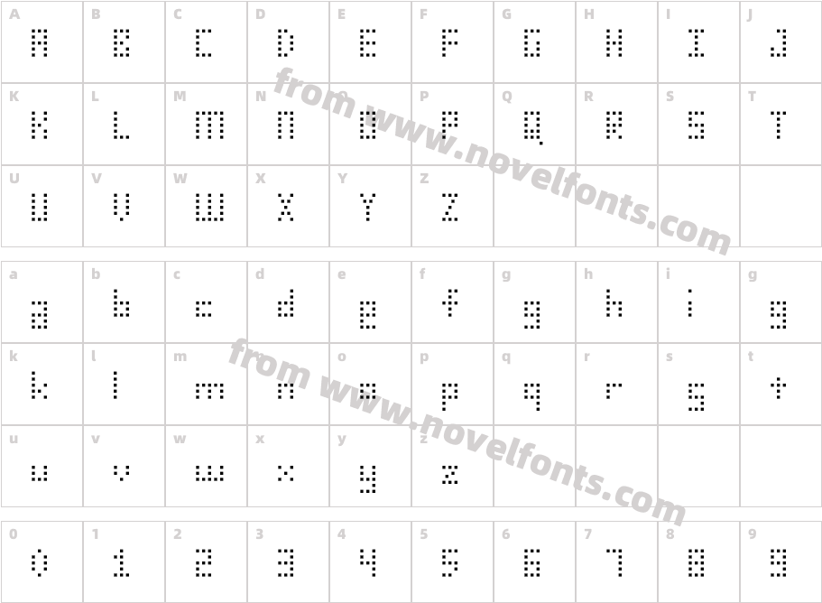 SMdot12Character Map