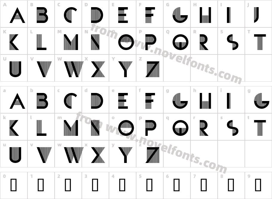 SANDRE RegularCharacter Map