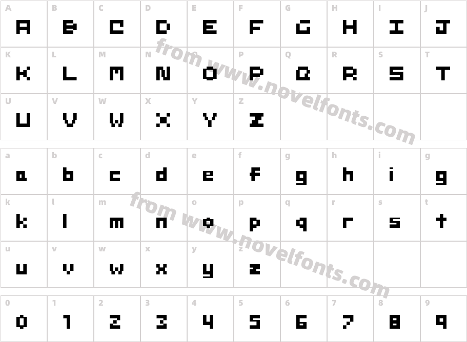 SD 4x4 Pixel RegularCharacter Map