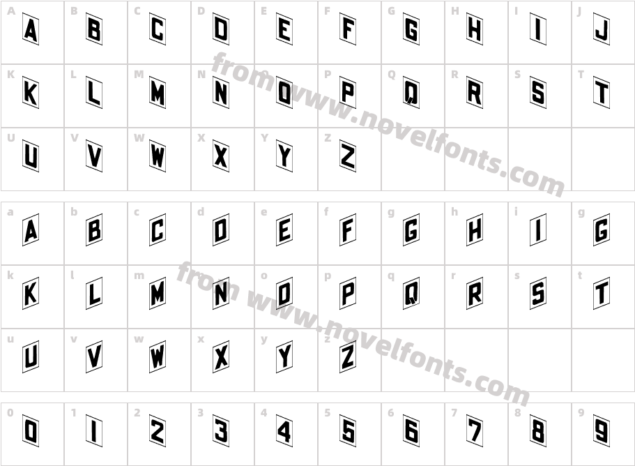 SEBESTIAN RegularCharacter Map