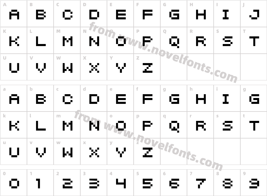 SF Intermosaic BCharacter Map