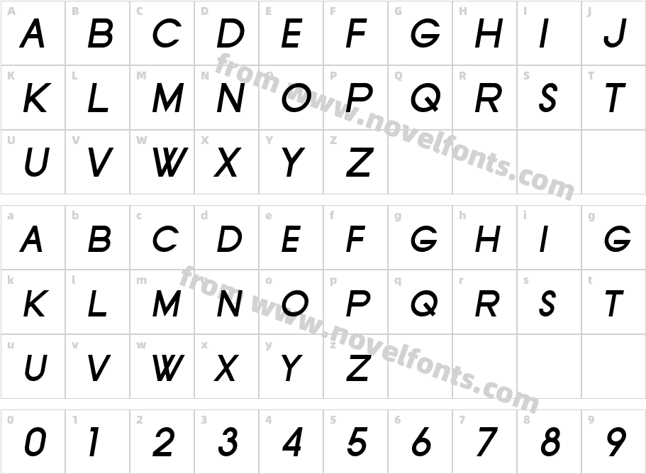 SF Old Republic SC Bold ItalicCharacter Map