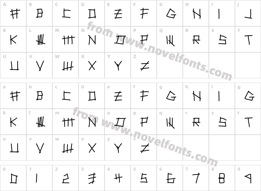 SILENCE WILL FALLCharacter Map