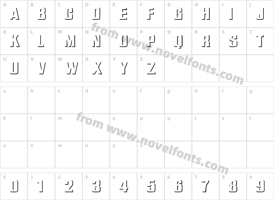 SIMPLE RELIEF CAPS REGULARCharacter Map