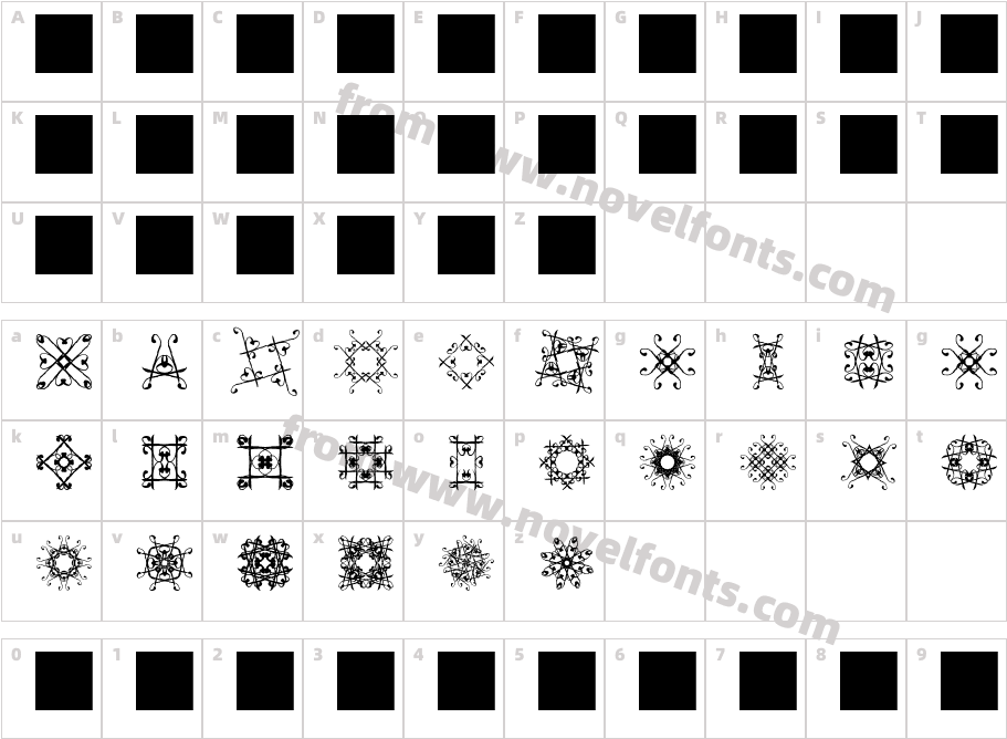 SV Gfont 1Character Map