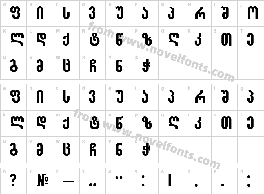 Sakartvelo NormalCharacter Map