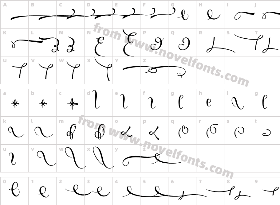 Salamander OrnamentsCharacter Map