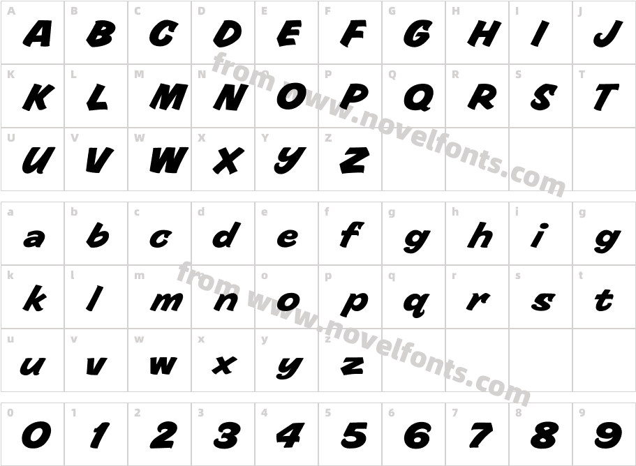 Sale ItalicCharacter Map