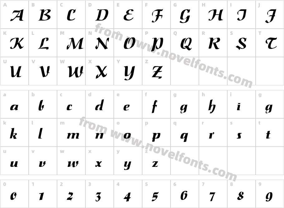 Saltino RegularCharacter Map