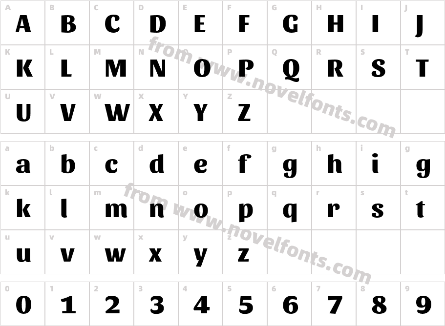 Sansita Extra BoldCharacter Map