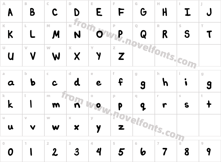 Sara Rachelle HandCharacter Map