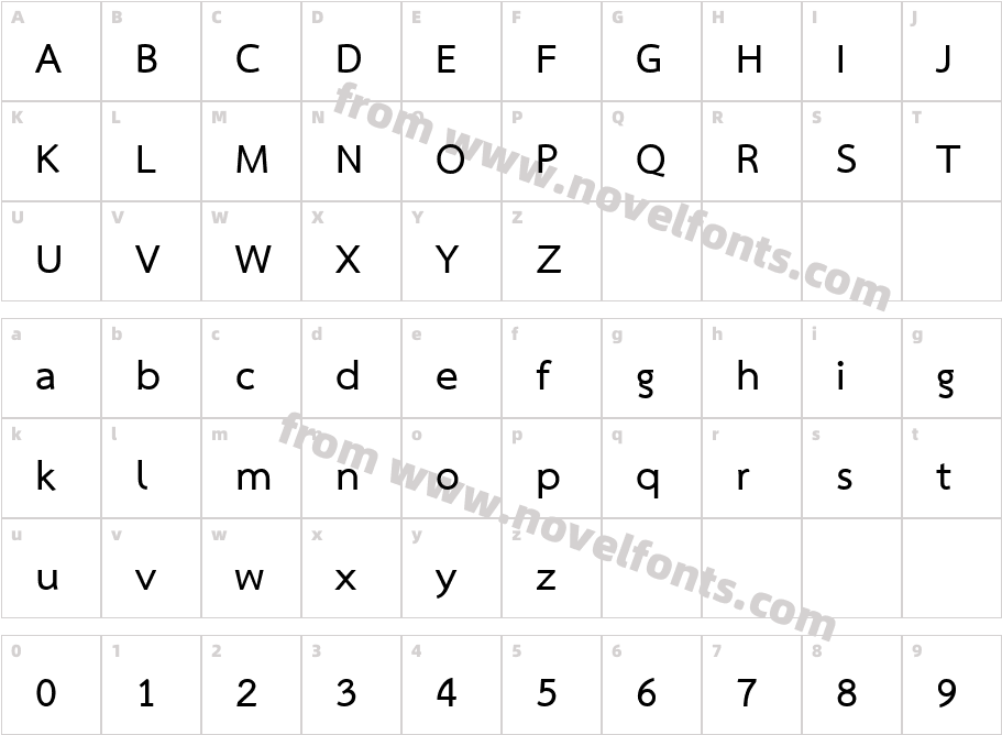 Sarabun BoldCharacter Map