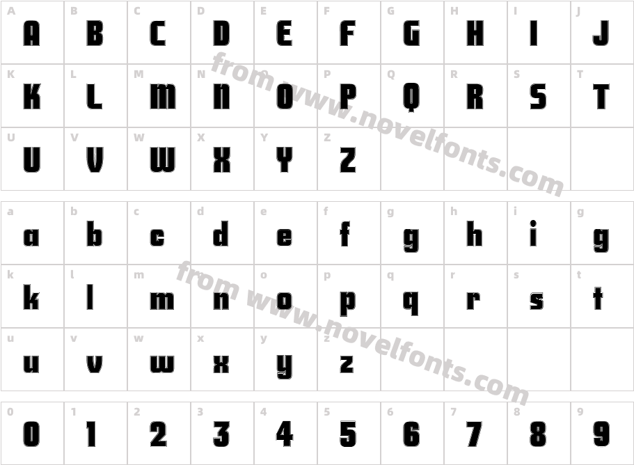 Savings Bond ContourCharacter Map