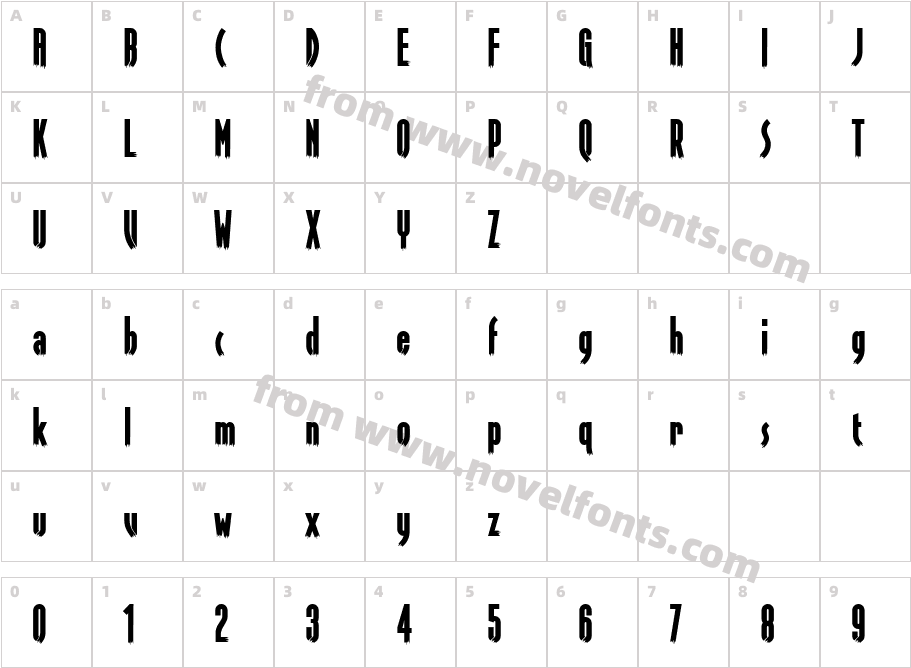 SawyerCharacter Map