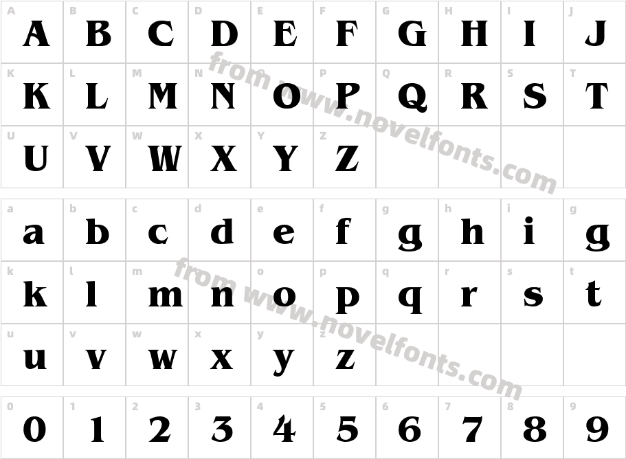 Sca Benguit BoldCharacter Map