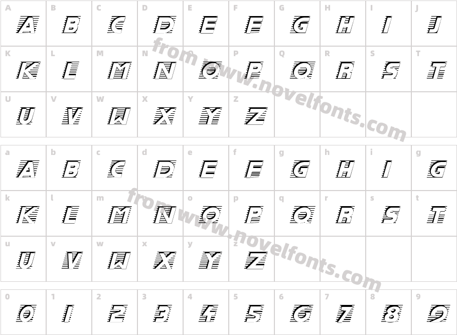 Scan Line RegularCharacter Map