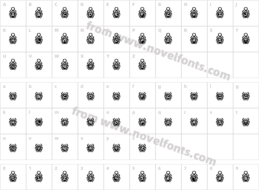 Scarab BorderCharacter Map