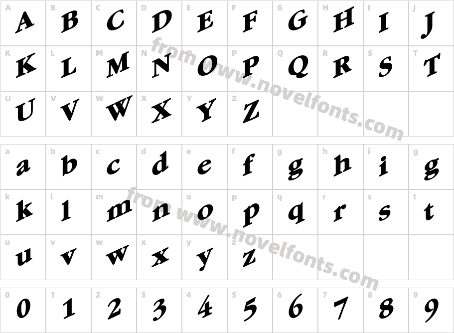 Scented Mint Ext47 SP BoldCharacter Map