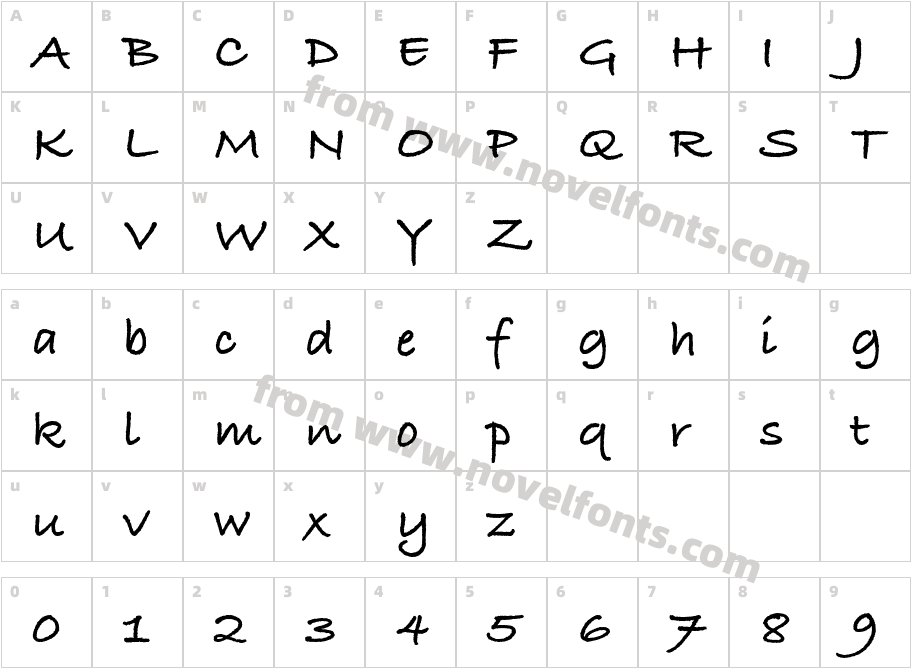 BradleyHandITC-BoldCharacter Map