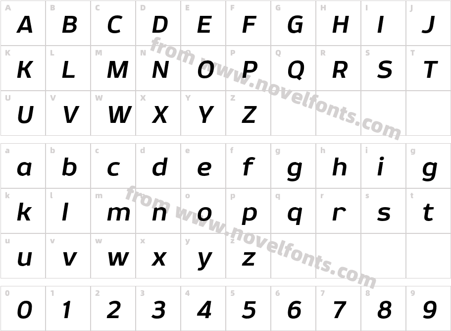 Sceptica Bold ItalicCharacter Map