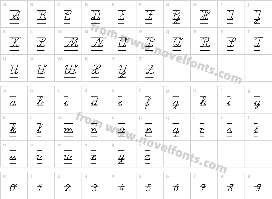 SchulschriftB L4Character Map