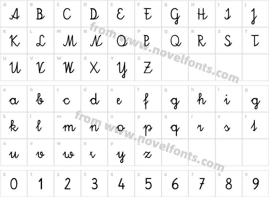 Schuschri 95 0Character Map