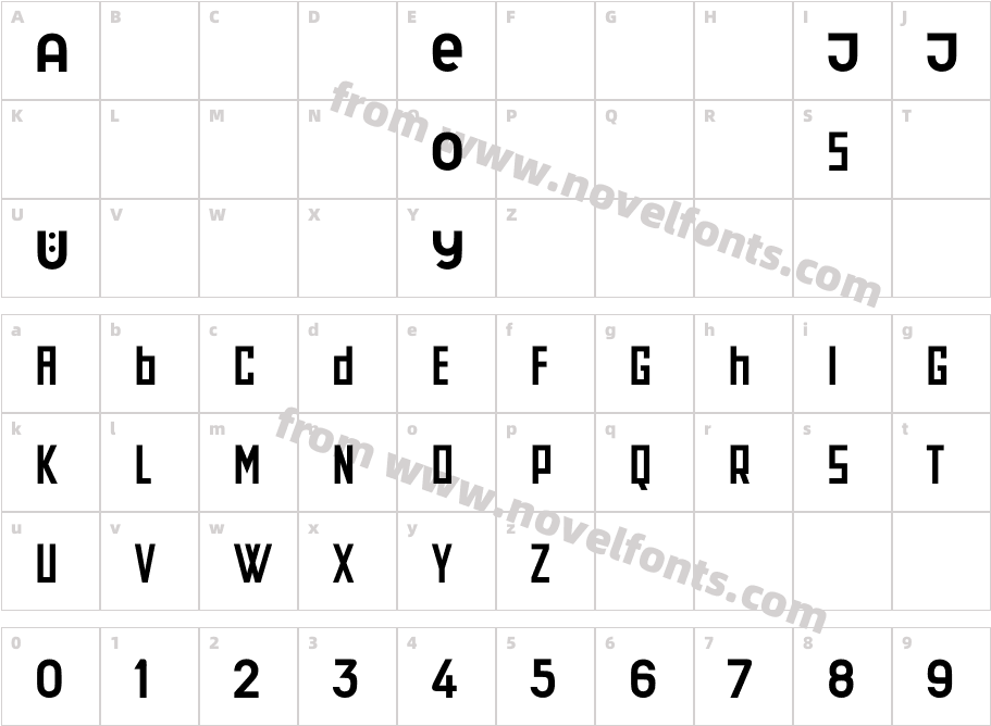 Schwitters Archi TypeCharacter Map