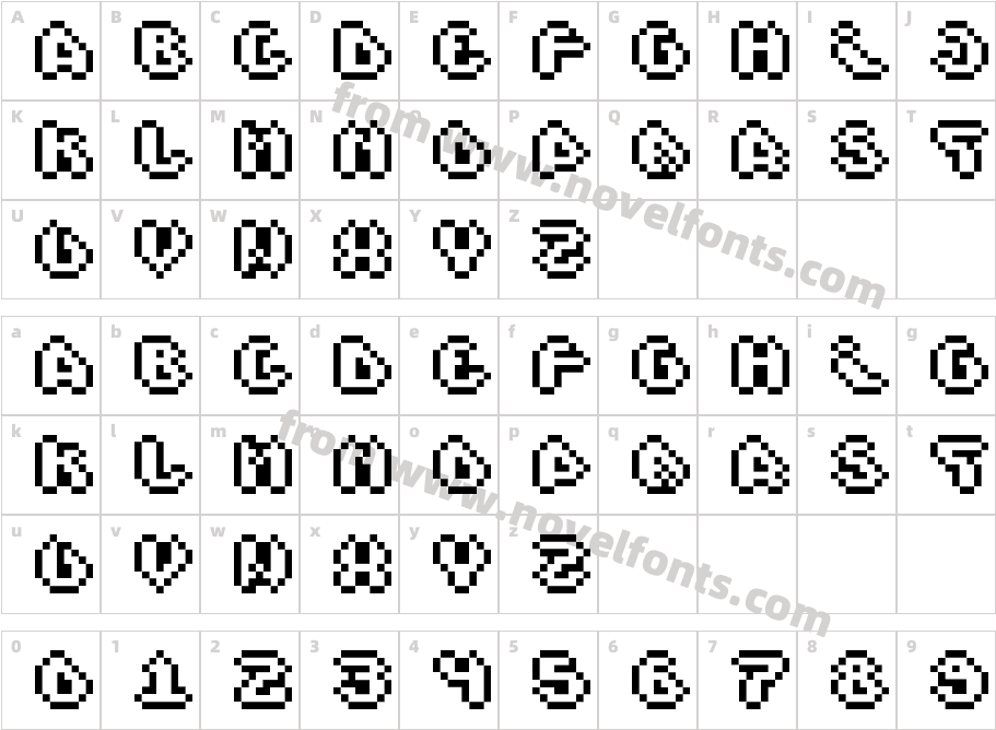 Scienide OutlineCharacter Map