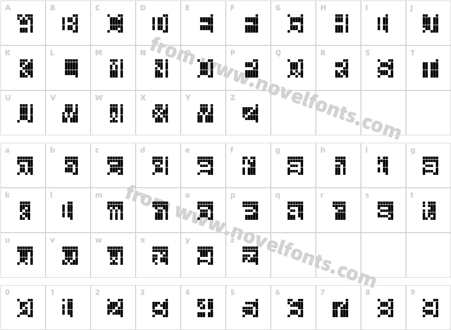 Screen Matrix GridCharacter Map