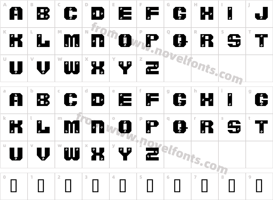 Screwd UpCharacter Map