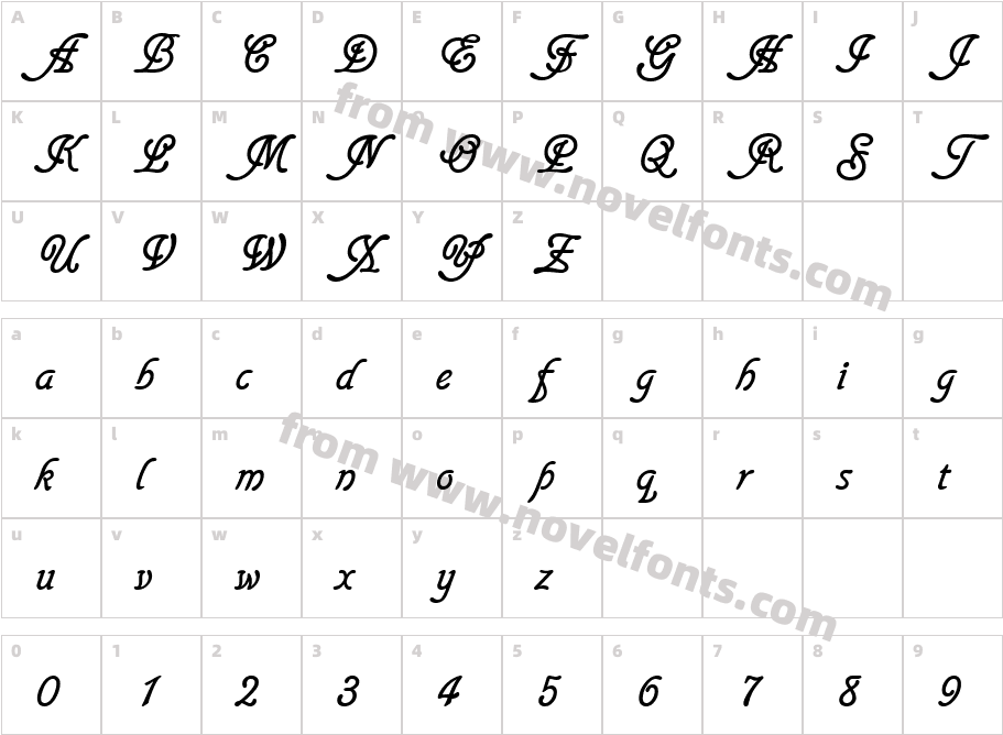 Script-G760-RegularCharacter Map