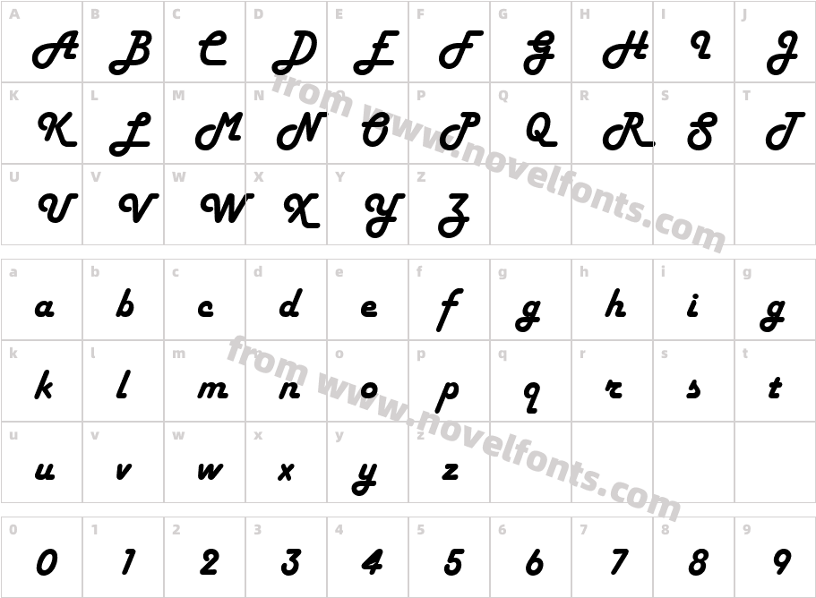 Script H652 RegularCharacter Map