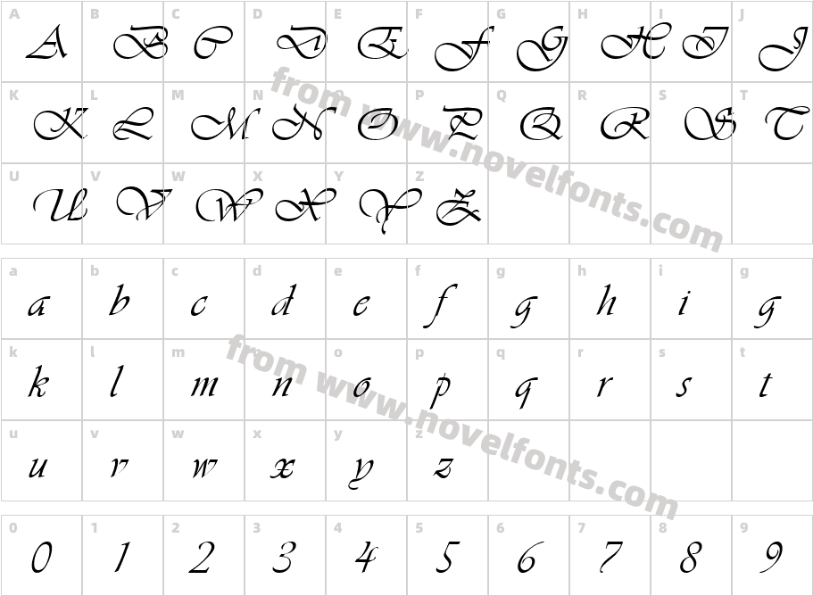 Script V730 RegularCharacter Map