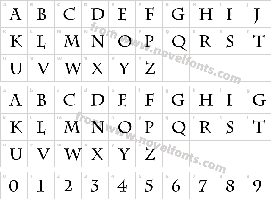 Senatus CapsSSK BoldCharacter Map