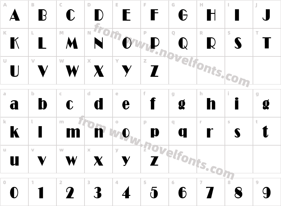 Brando Condensed BoldCharacter Map