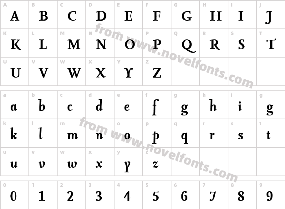 Seria Lf Bold ItalicCharacter Map