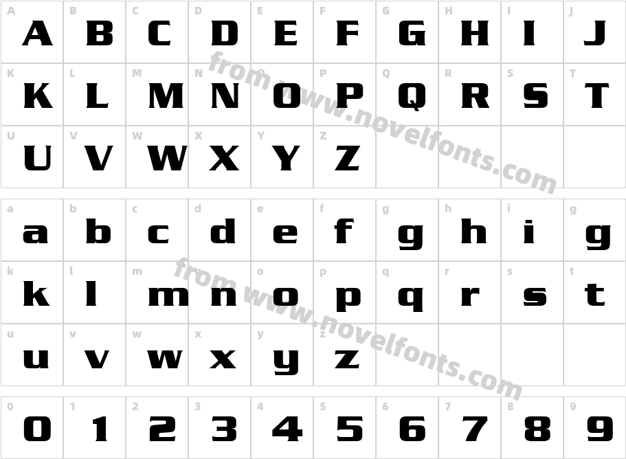 Serpentine BoldCharacter Map