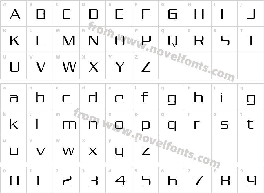 Serpentine Sans LightCharacter Map