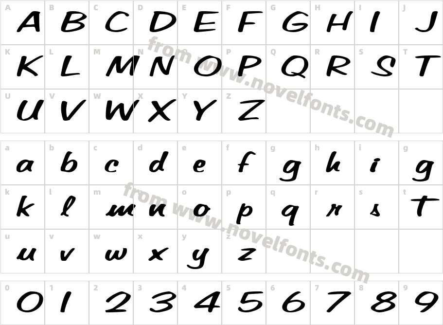 Seyburn ScriptSSK BoldCharacter Map