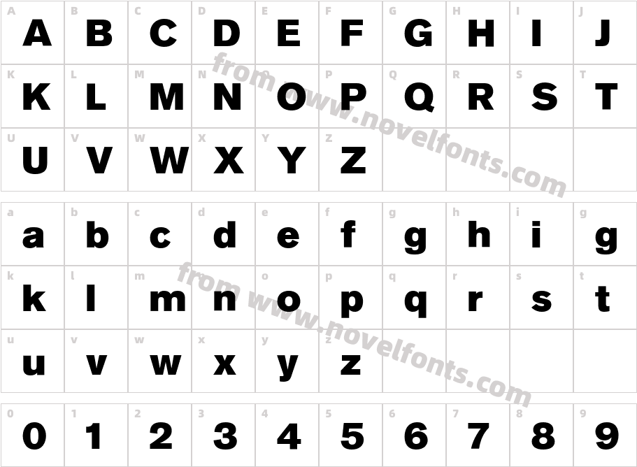 Sh Ad_ Grotesk_ Black NormalCharacter Map