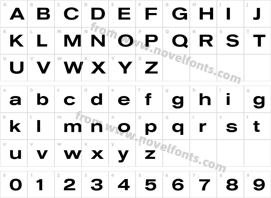 Sh Ad_ Grotesk_ Medium Ext NorCharacter Map