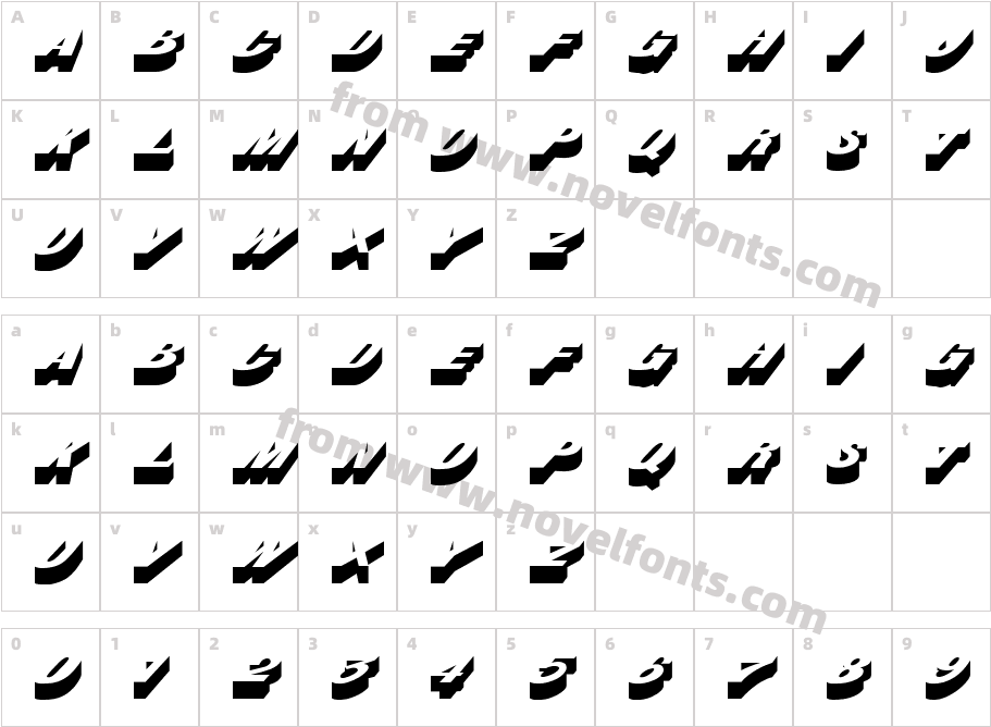 Shade NormalCharacter Map