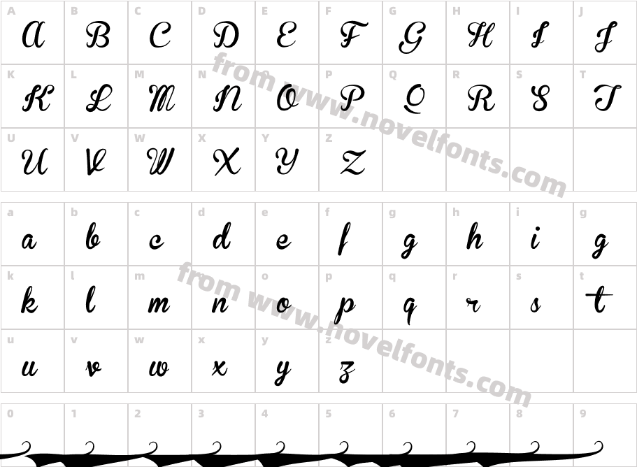 Brannboll Fet SwashCharacter Map