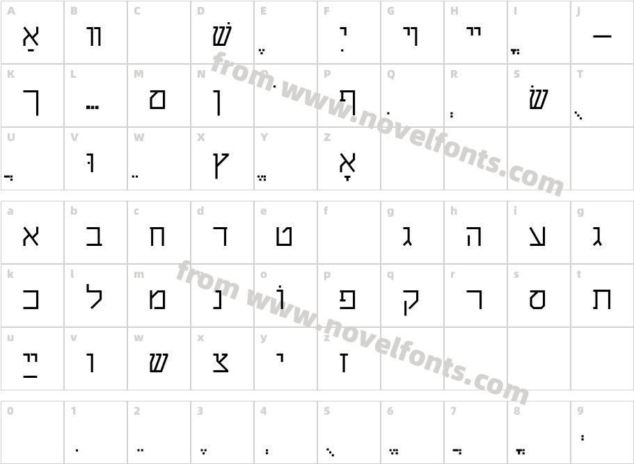 Shalom StickCharacter Map