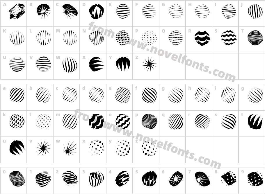 Shapes FourCharacter Map